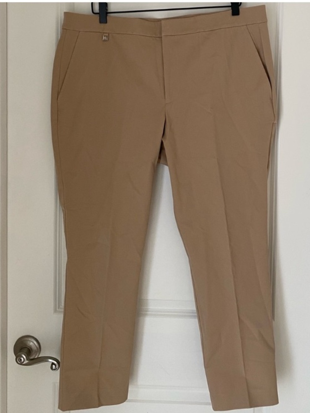 LAUREN BY RALPH LAUREN Chino Straight Leg Trousers Tan Neutral Capsule Wardrobe